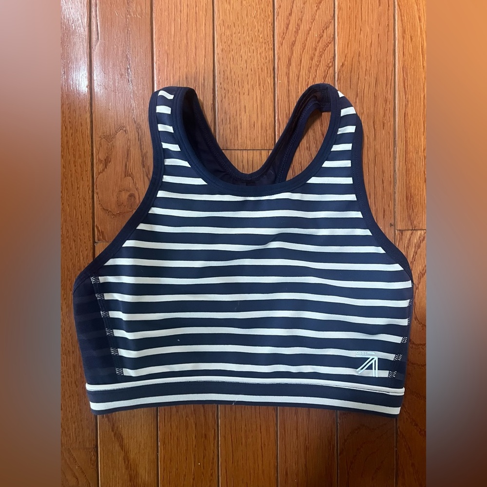 New Balance Sports Bra Navy & White Stripe